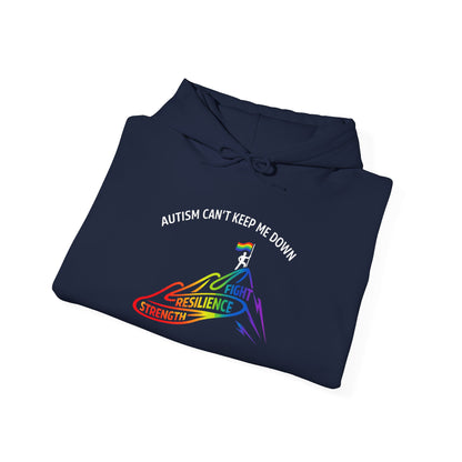 Autism Can't Keep Me Down Fight Resilience Strength Hoodie