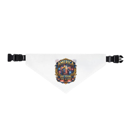 Clip-On Pet Bandana — Patriotic 'America The Beautiful' Dog Bandana Collar Attachment