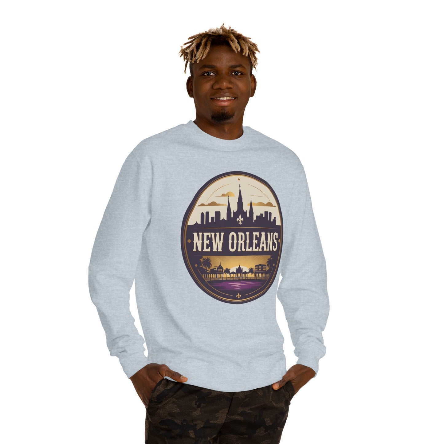 New Orleans Skyline Crewneck Sweatshirt – Vintage Cityscape Design
