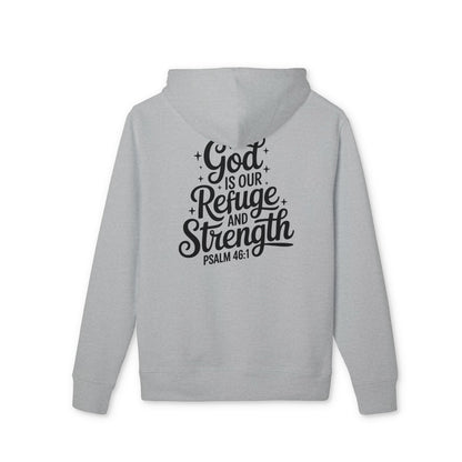 Hoodie — "God Is Our Refuge and Strength" Psalm 46:1 Christian Hoodie