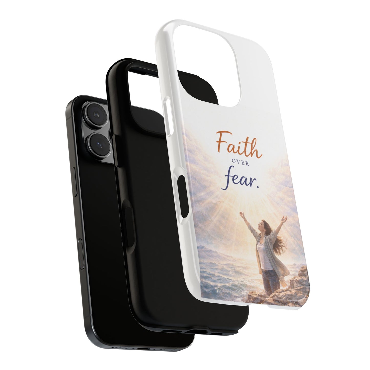 Faith Over Fear Phone Case — Inspirational Christian iPhone Cover