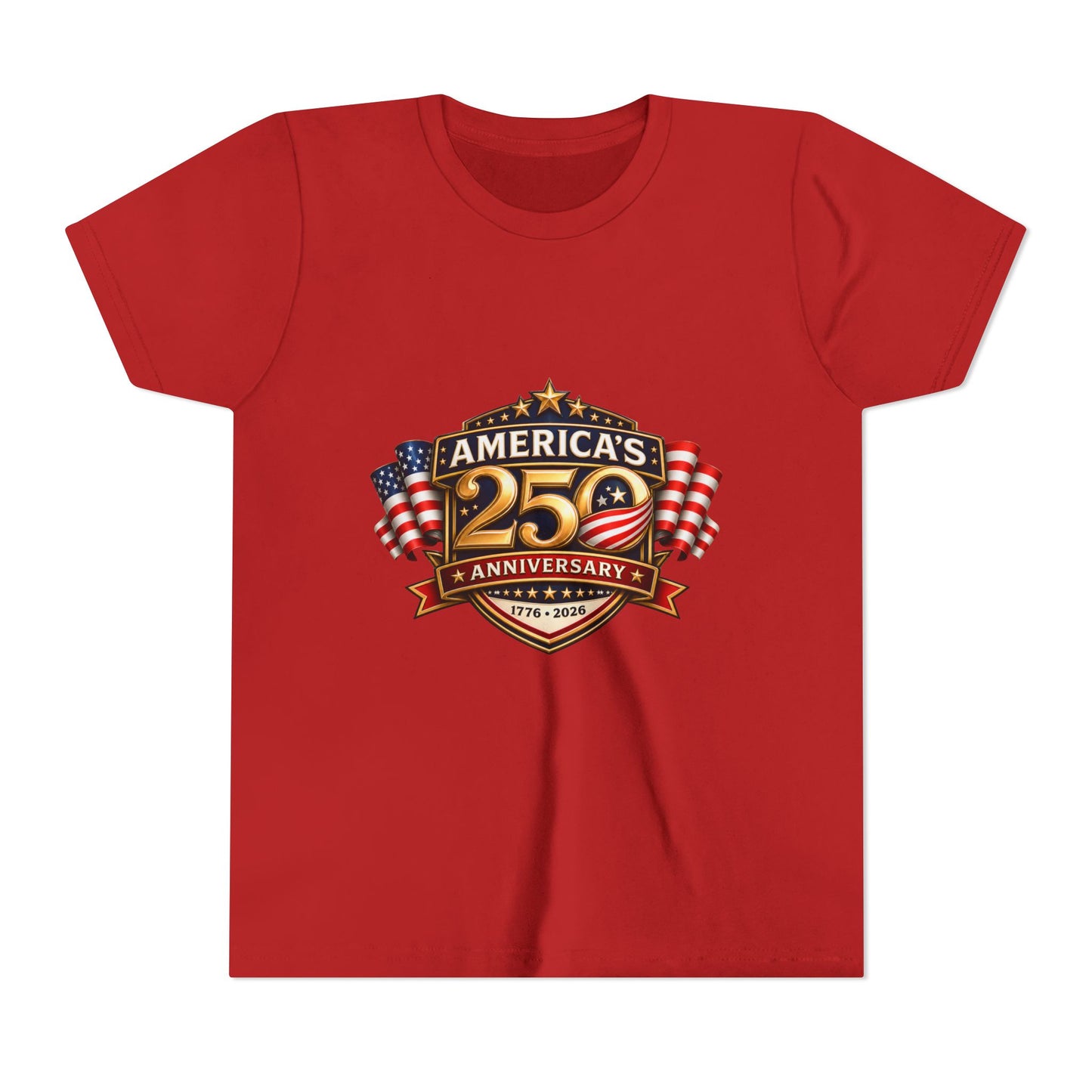 America's 250th Anniversary Youth Tee - Patriotic 1776–2026 Celebration Shirt
