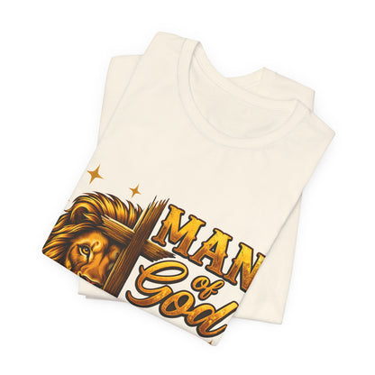 Man of God Lion T-Shirt – Husband, Dad, Protector Christian Tee