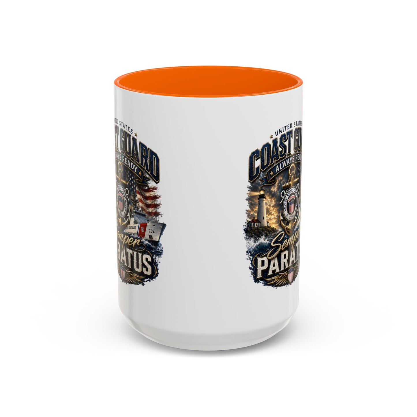 Coast Guard Semper Paratus Accent Coffee Mug – Patriotic Military Gift (11/15oz)