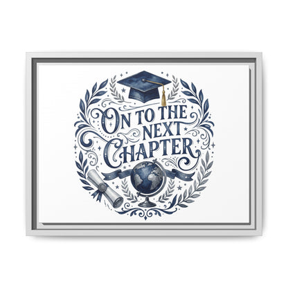 On to the Next Chapter Framed Canvas – Graduation Wall Art