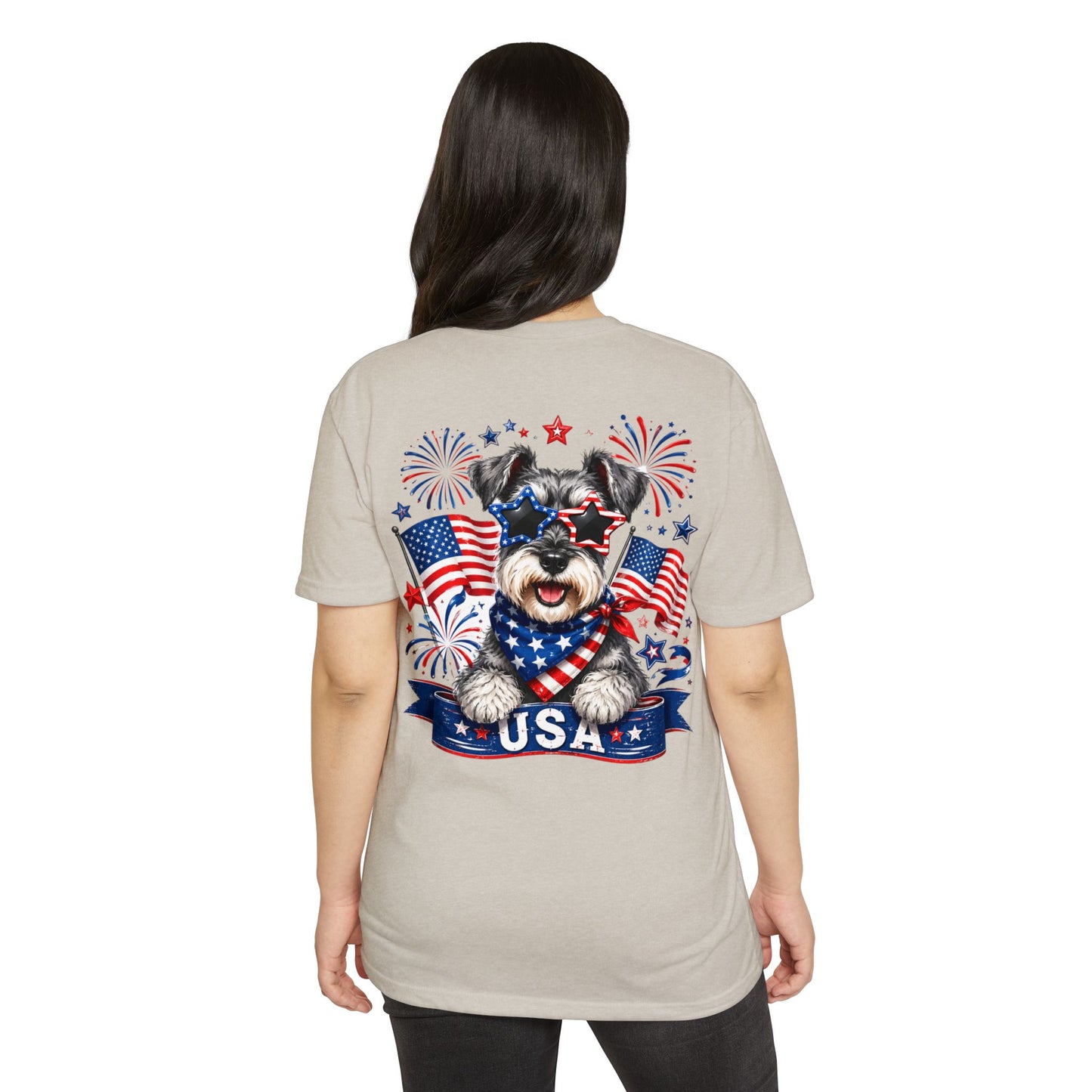 Patriotic Schnauzer USA T-Shirt