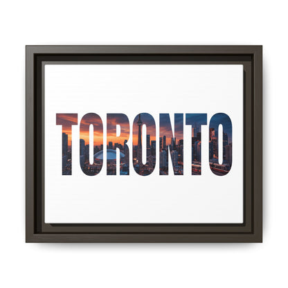 Toronto Cityscape Matte Canvas Framed Wall Art