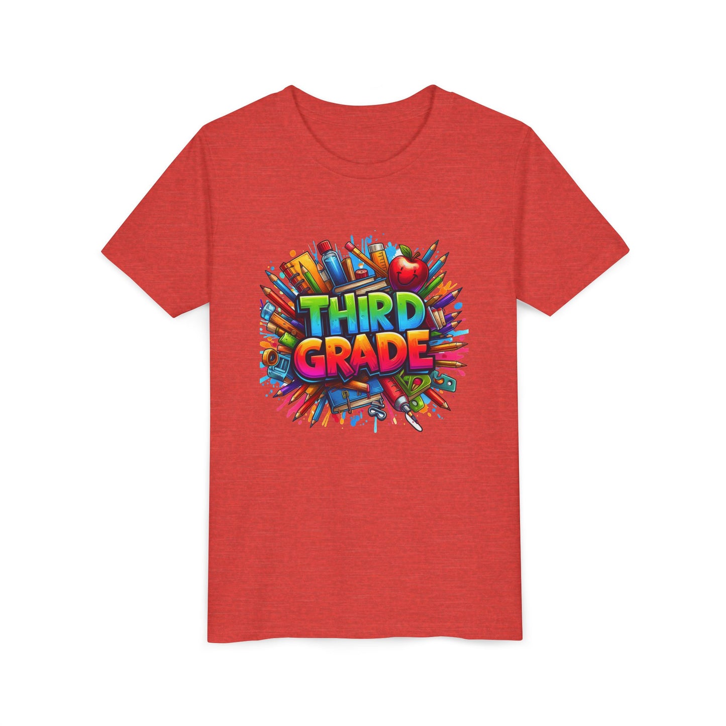 Third Grade Kids' T-Shirt – Colorful School Supplies Back-to-School Tee