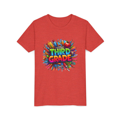 Third Grade Kids' T-Shirt – Colorful School Supplies Back-to-School Tee