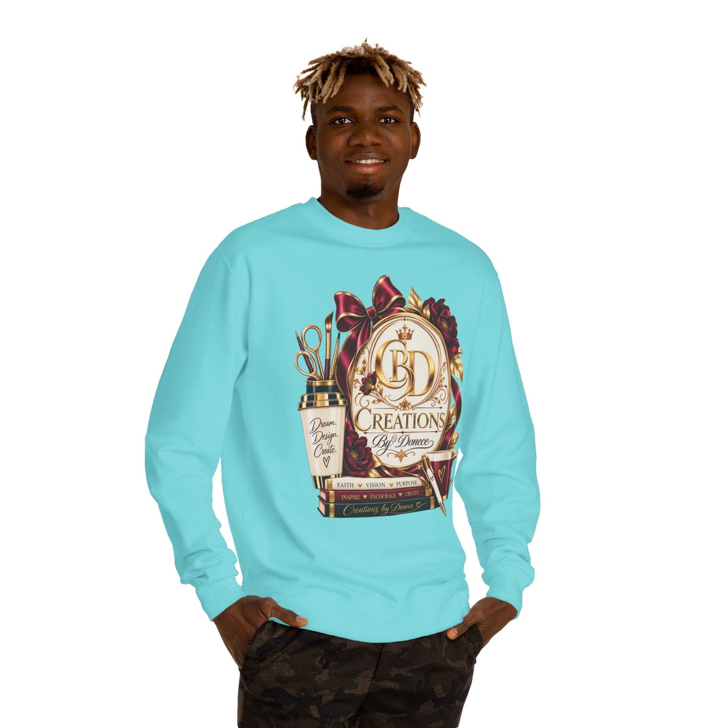 Creations by Damaris Graphic Sweatshirt — Cozy Artist Logo Crewneck