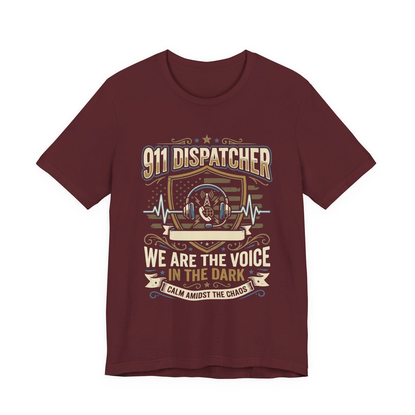 911 Dispatcher T‑Shirt — "We Are the Voice in the Dark" Emergency Responder Tee