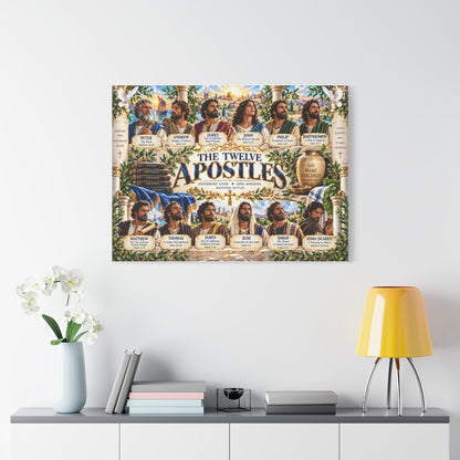 Twelve Apostles Canvas Wall Art — Classic Christian Scripture Print