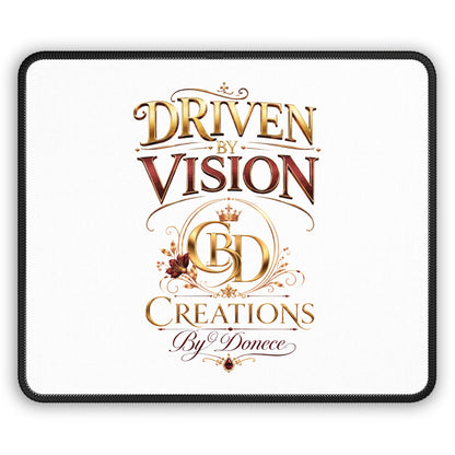 Driven by Vision Gaming Mouse Pad — BD Creations By Donece Logo Desk Mat