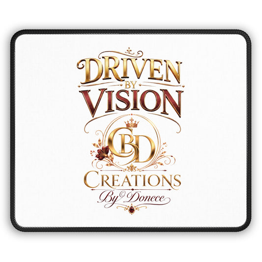 Driven by Vision Gaming Mouse Pad — BD Creations By Donece Logo Desk Mat