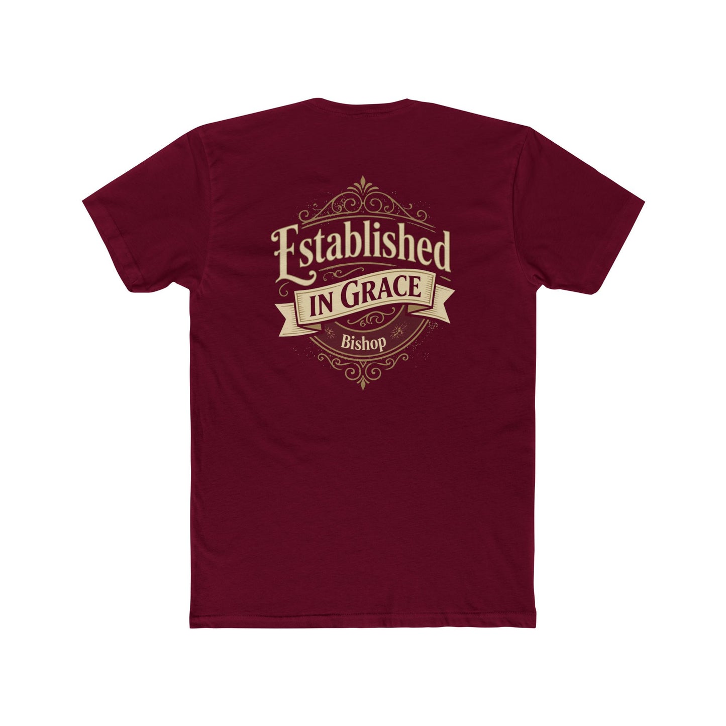 Established in Grace Bishop T‑Shirt — Vintage Christian Faith Tee