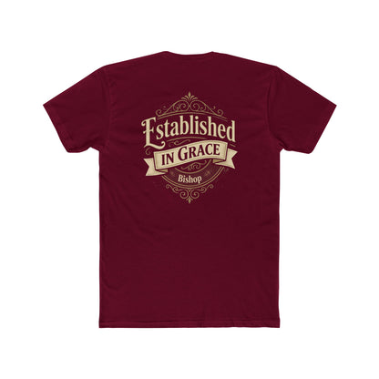 Established in Grace Bishop T‑Shirt — Vintage Christian Faith Tee