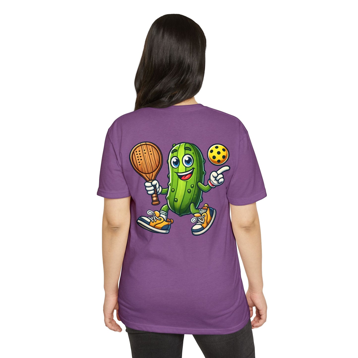 Pickle Pickleball T-Shirt – Cute Pickle Playing Pickleball Graphic Tee