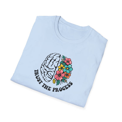 Trust the Process Brain & Flowers T-Shirt