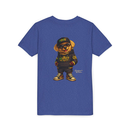 Kids Graphic Tee - 'Respect the Hustle' Teddy Bear Streetwear