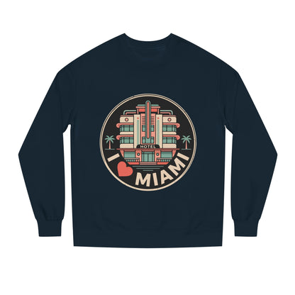 Miami Art Deco Sweatshirt — I Love Miami Vintage Hotel Crewneck