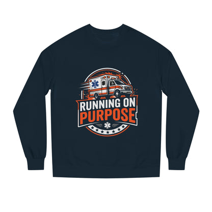 EMS Crewneck Sweatshirt — "Running on Purpose" Ambulance Design