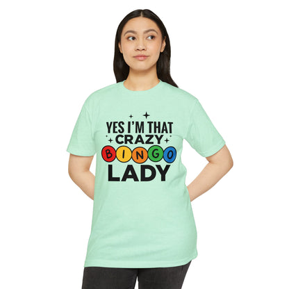 Bingo Lady T-Shirt — "Yes I'm That Crazy Bingo Lady" Funny Graphic Tee