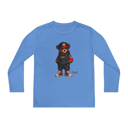 Youth Long Sleeve Tee — Streetwear Teddy Bear Graphic