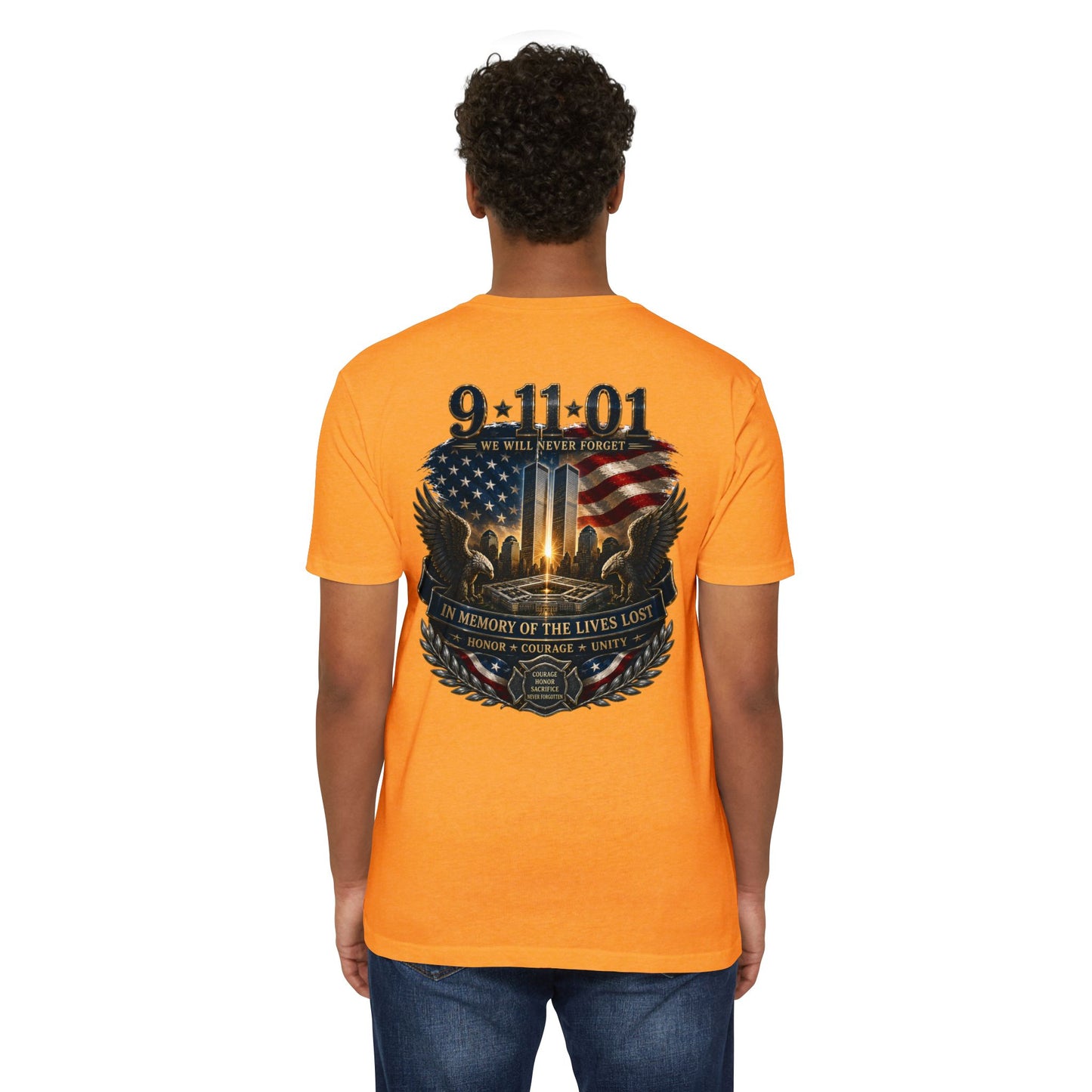 9/11 Memorial T-Shirt – "We Will Never Forget" Tribute Tee