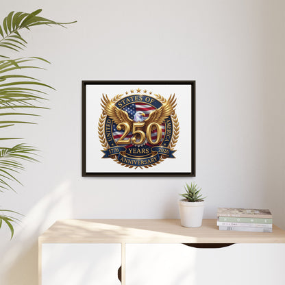 250th United States Anniversary Framed Canvas Print