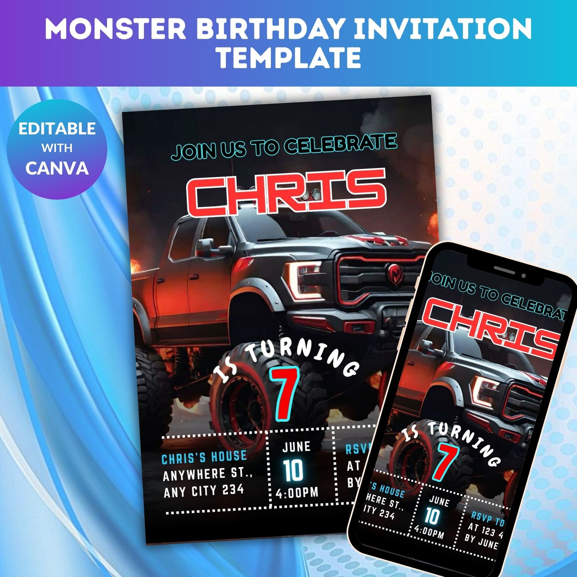monster invite , monster party , kids birthday , fun invite , monster theme , editable invite , toddler party , digital invite , party invite , birthday template , kids invite , fun birthday , colorful invite , kids party , monster birthday