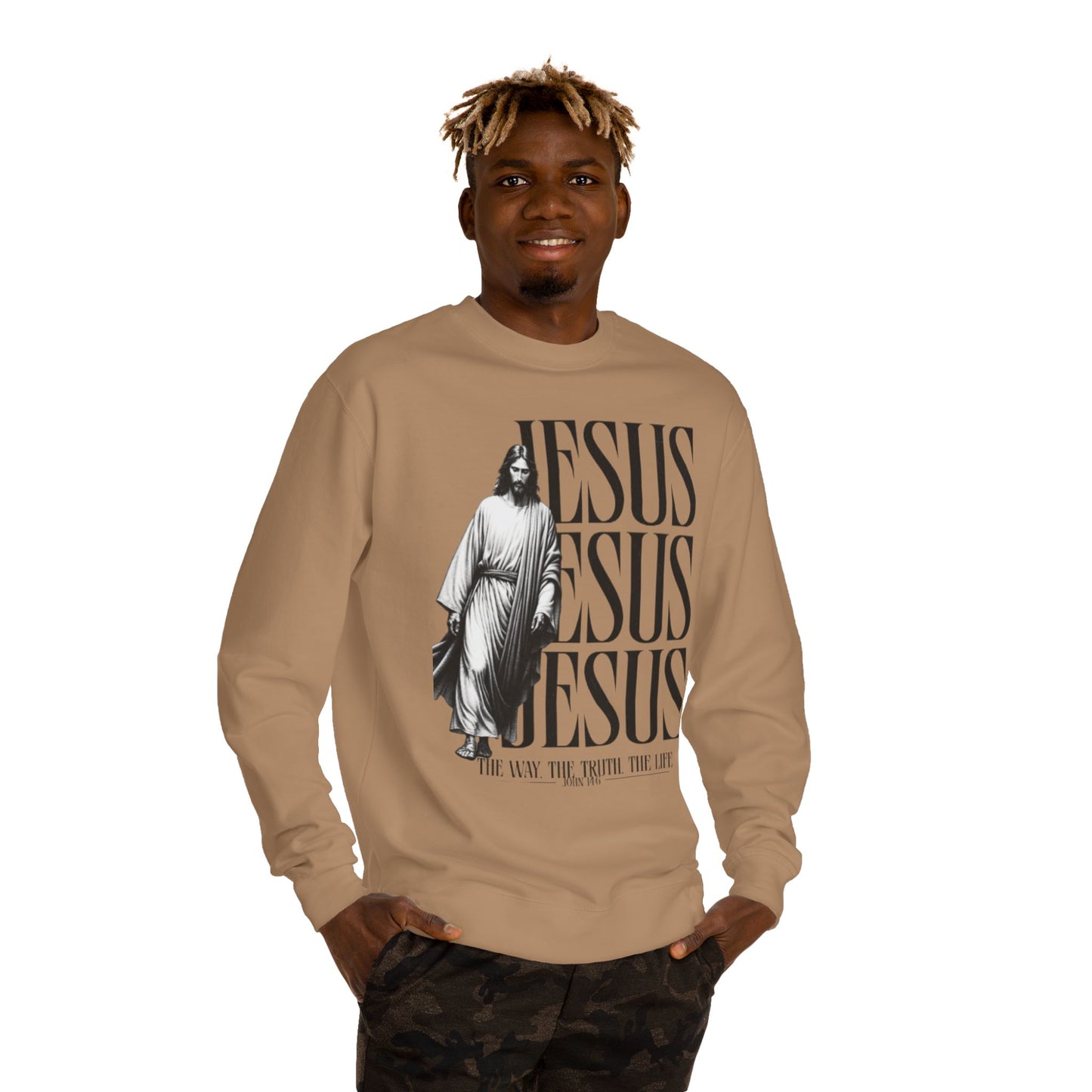 Jesus Crewneck Sweatshirt – The Way The Truth The Life Religious Pullover