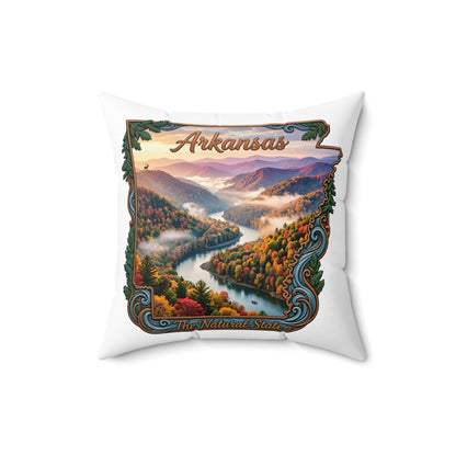 Arkansas Scenic River Pillow — 'The Natural State' Decorative Throw
