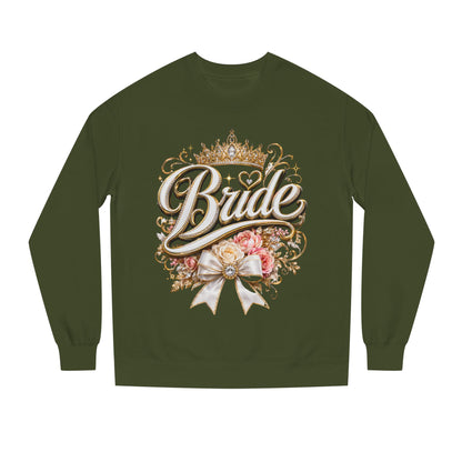 Bride Sweatshirt — Floral Crown Bridal Crewneck for Bachelorette & Wedding