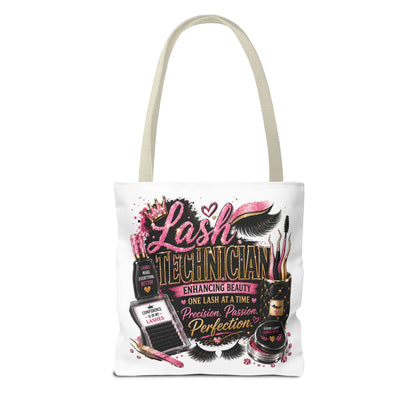 Lash Technician Tote Bag — Glam Beauty Artist Gift, ‘Lash Technician: Enhancing Beauty’ Design
