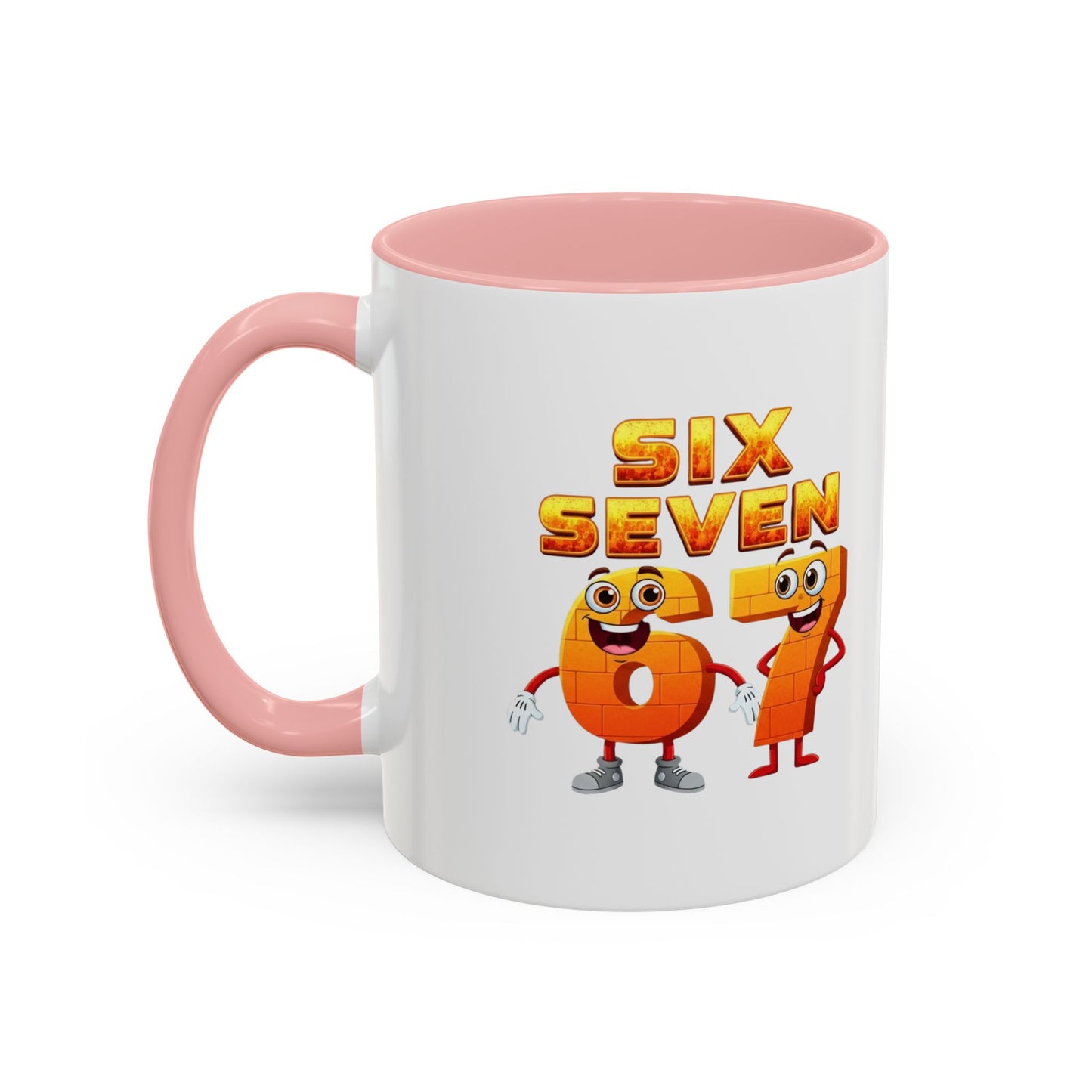 Six Seven Cartoon Number Coffee Mug - Fun Math Teacher Gift (11/15oz)