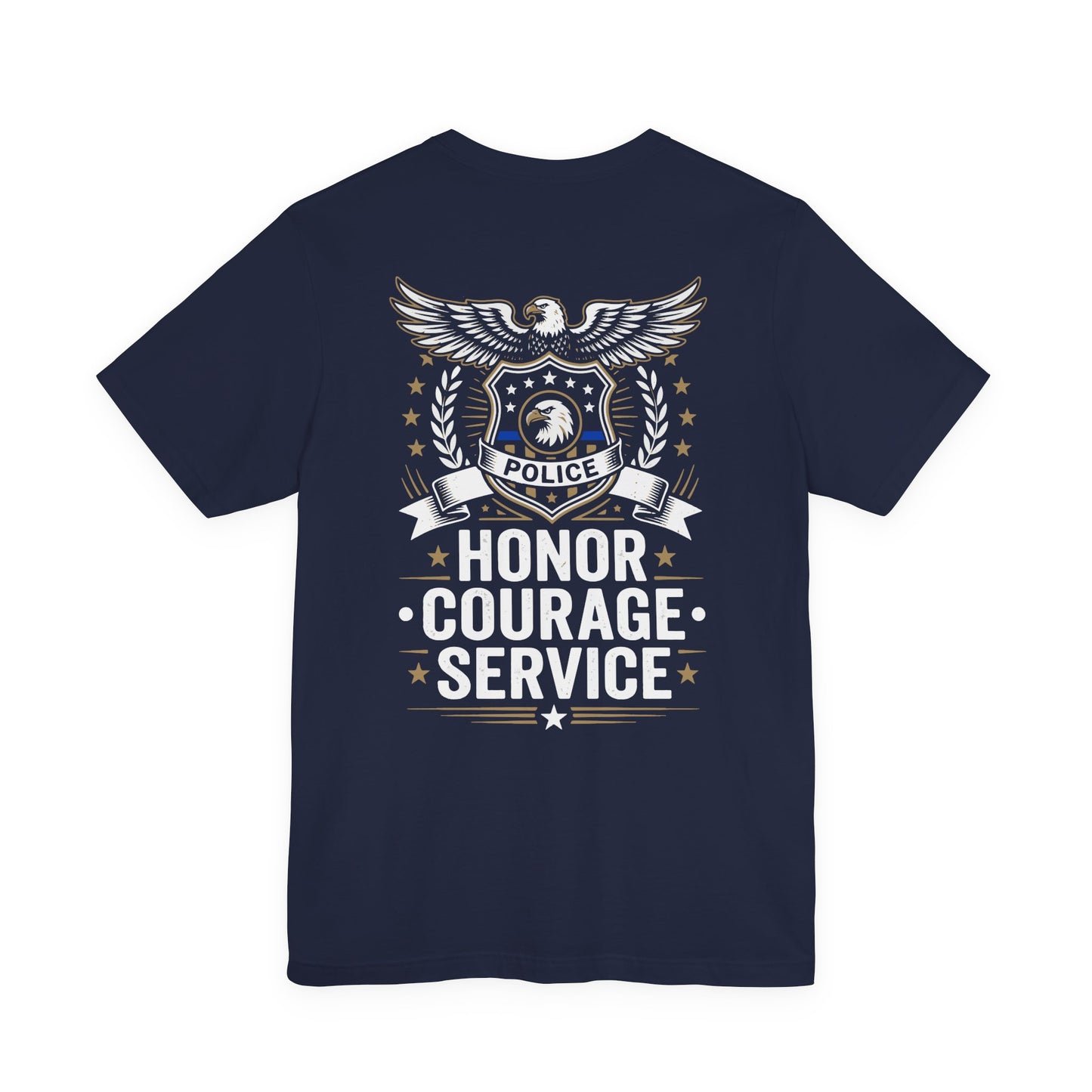 Police Honor Courage Service T-Shirt — Law Enforcement Tribute Tee