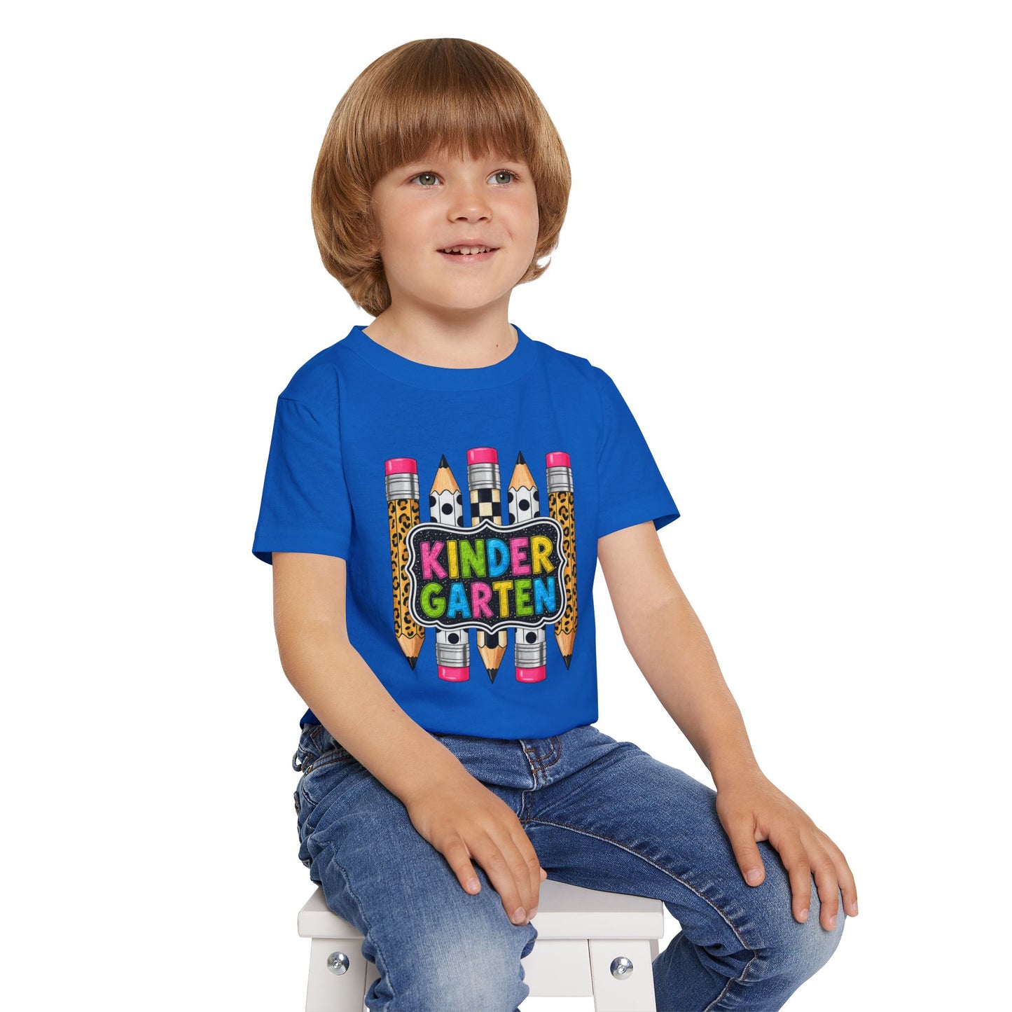Kindergarten Pencils Toddler T-Shirt — Colorful Back-to-School Tee