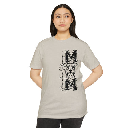 MOM Schnauzer Vertical Graphic T-Shirt — Funny Dog Mom Tee