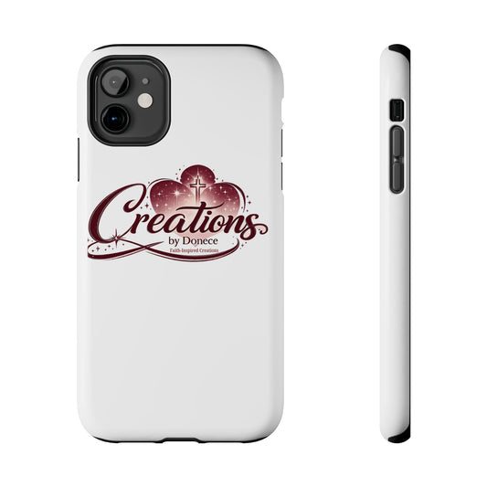 Tough Phone Case — "Creations by Donece" Logo Protective Phone Cover