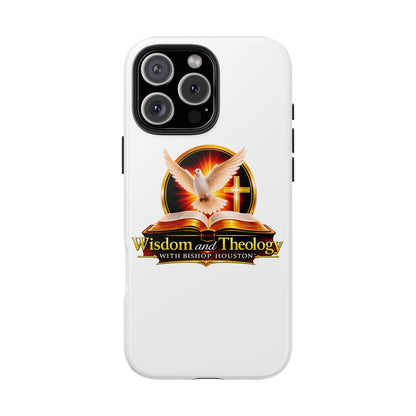 Wisdom and Theology Tough Phone Case — Christian Dove & Cross Design