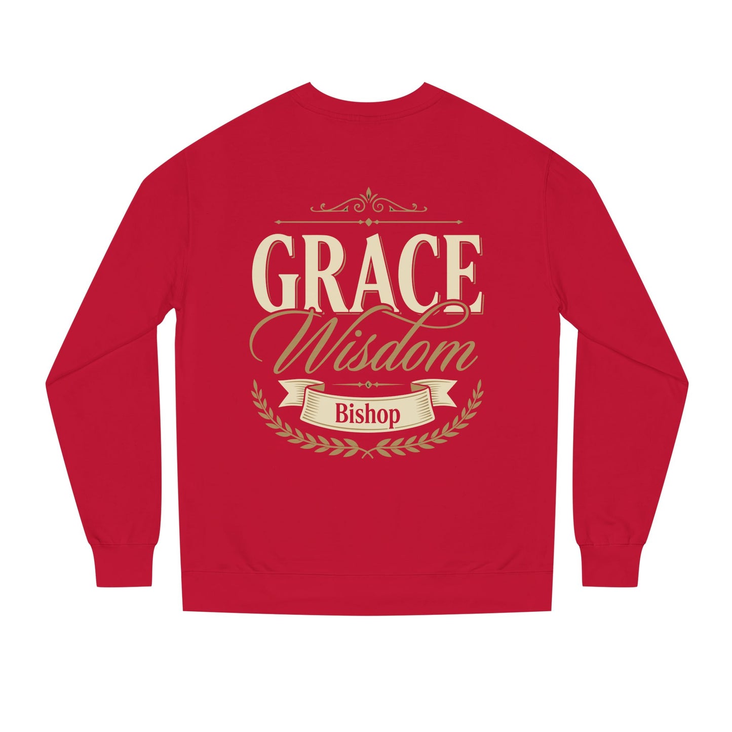 Grace & Wisdom Bishop Sweatshirt — Inspirational Religious Crewneck