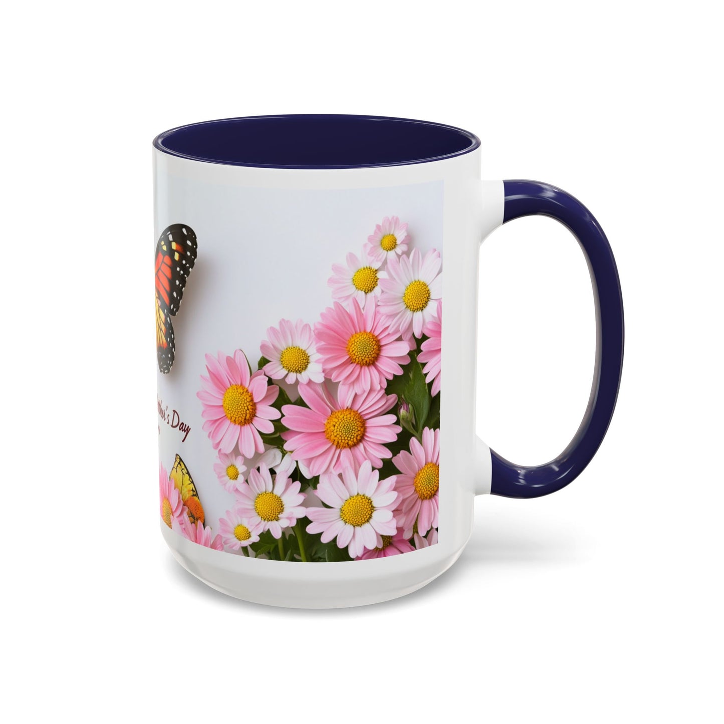 Mother's Day Butterfly Coffee Mug — "Happy Mother's Day" Floral 11/15oz Accent Mug