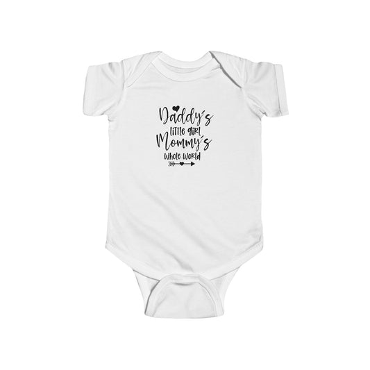 Baby Bodysuit — "Daddy's Little Girl, Mommy's Whole World" Cute Infant Onesie