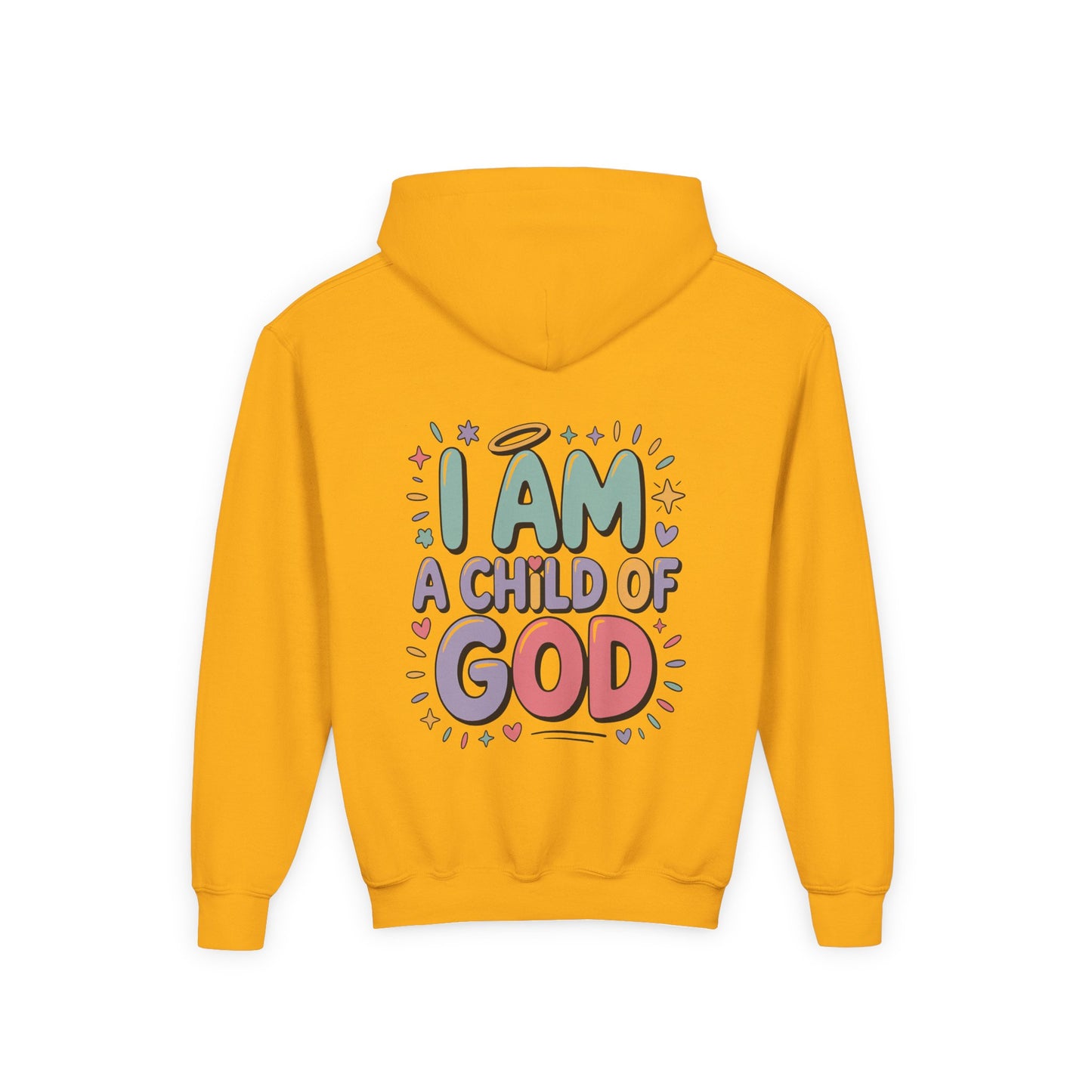 Youth Hoodie — "I Am a Child of God" Inspirational Kids Hooded Sweatshirt