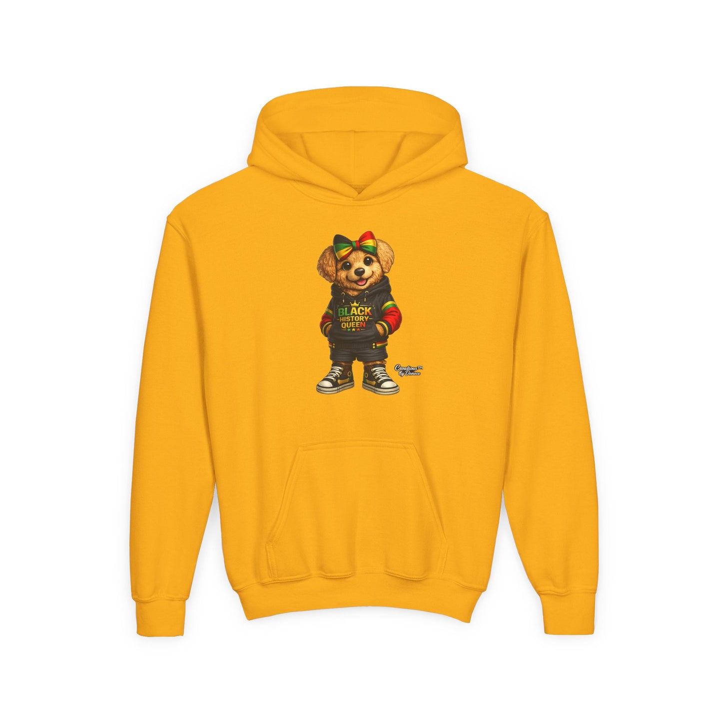 Youth Hoodie — Rasta Bear "Black History Greatness" Kids Pullover