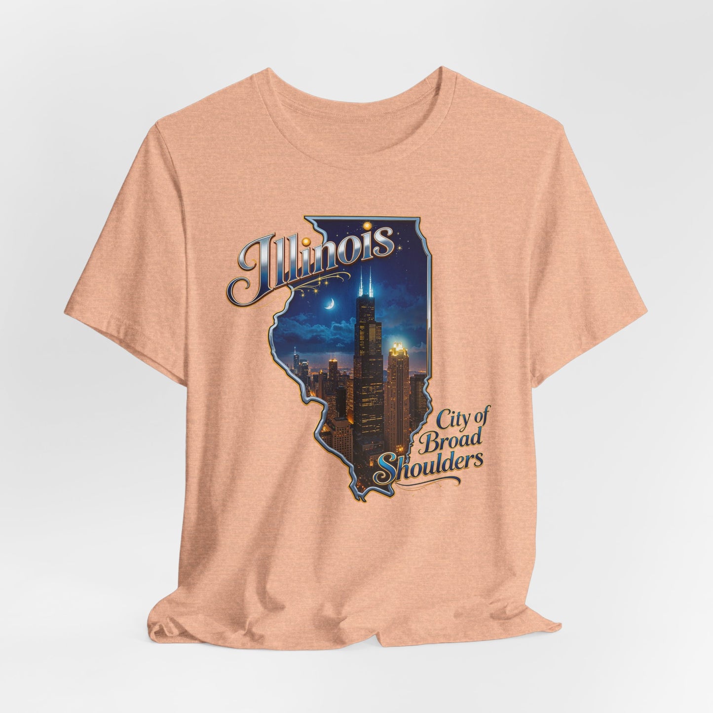 Illinois State Tee — 'City of Broad Shoulders' Chicago Skyline T-Shirt