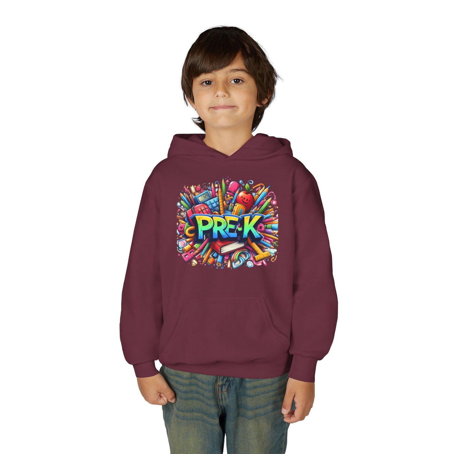 Pre-K Kids Hoodie — Colorful Back-to-School Preschool Sweatshirt
