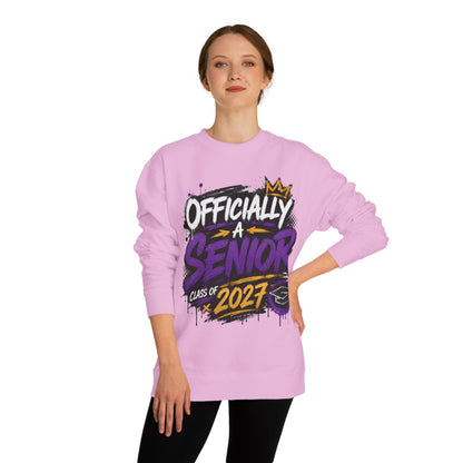 Senior Class 2027 Crewneck Sweatshirt — "Officially a Senior" Graduation Pullover