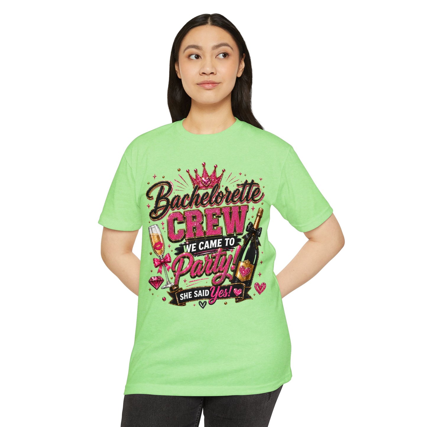 Bachelorette Crew T-Shirt - "We Came to Party! She Said Yes" Bridal Party Tee