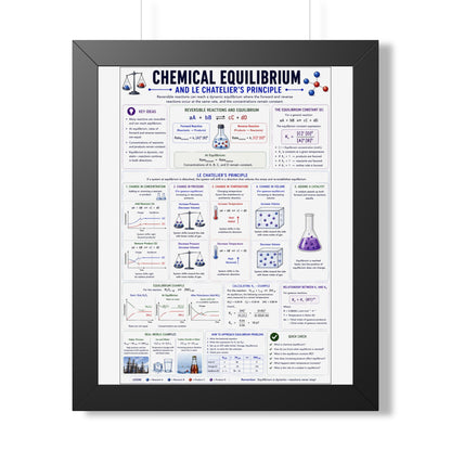 Chemical Equilibrium Poster — Framed Educational Chemistry Print